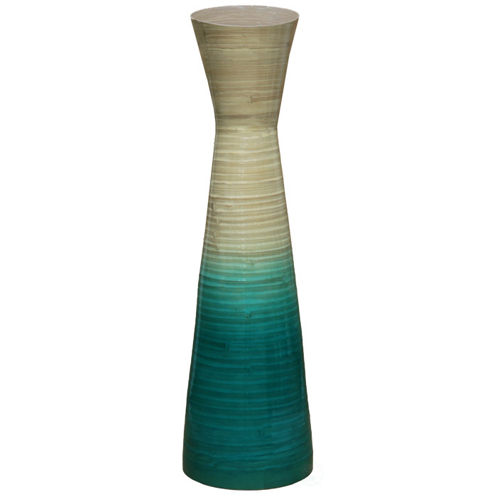 Orren Ellis Qaim Solid Wood Floor Vase Wayfair